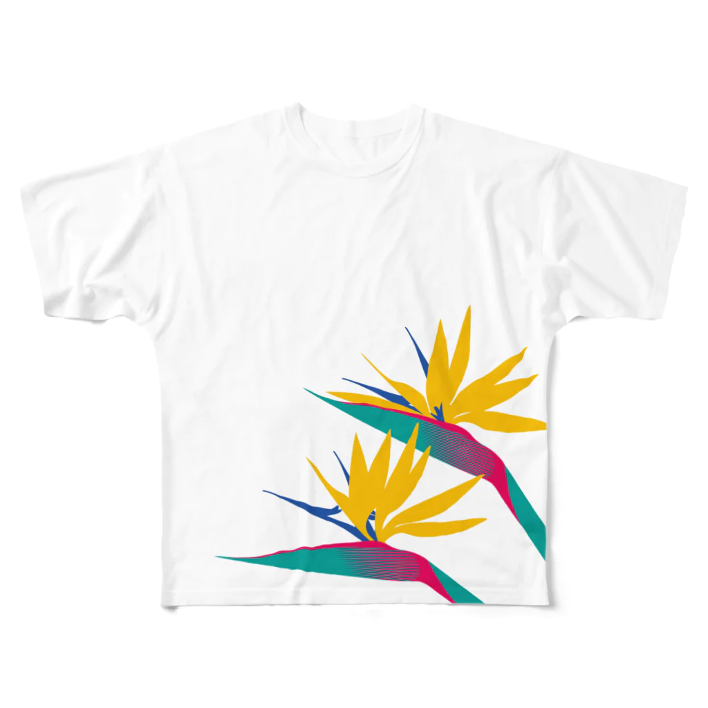 45R 極楽鳥花プリントの908Tシャツ 50670782d1.jpg