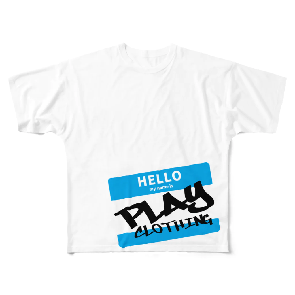 PLAY clothingのHELLO MY NAME IS PLAY  B ① フルグラフィックTシャツ