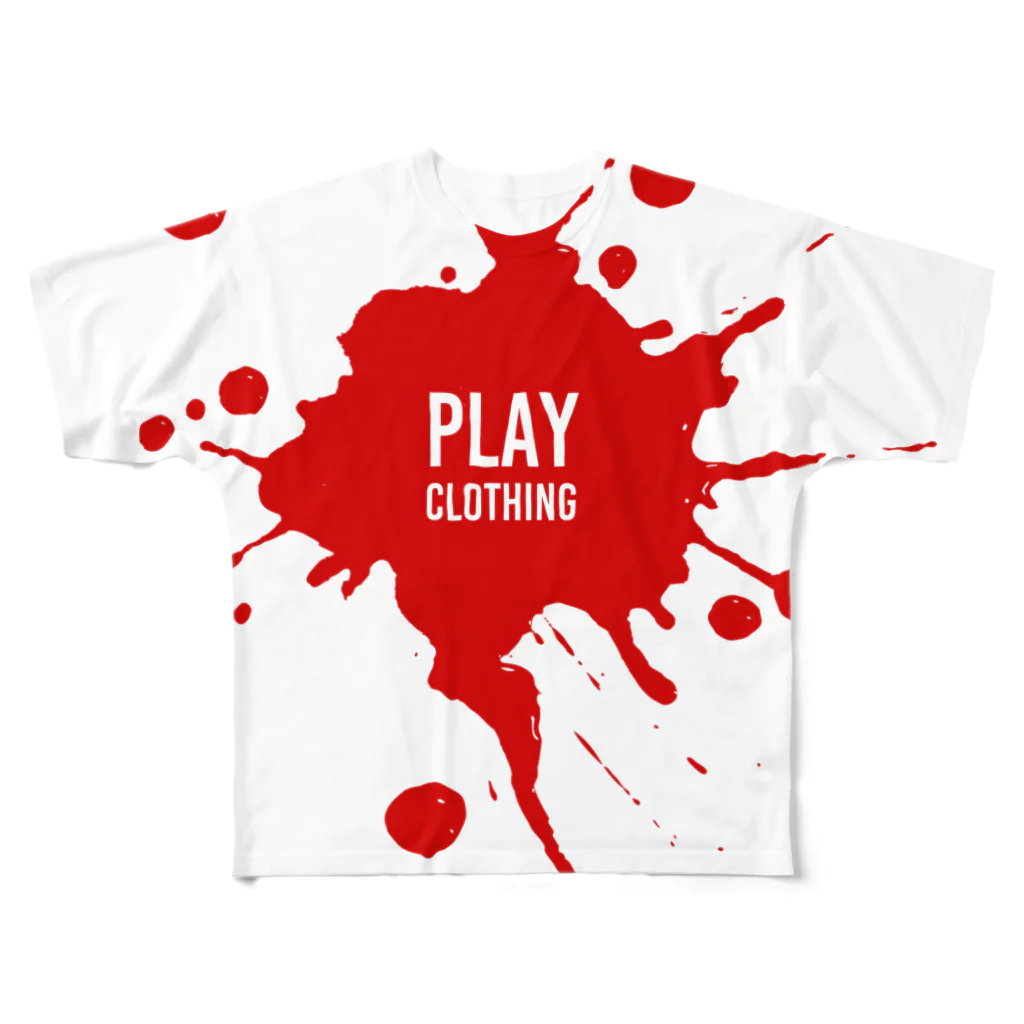 PLAY clothingのSPLASH LOGO  R ① フルグラフィックTシャツ