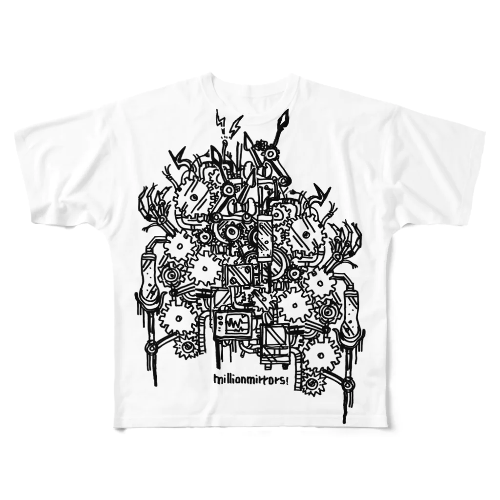 millionmirrors!のsystem type -unb-（FGT） フルグラフィックTシャツ