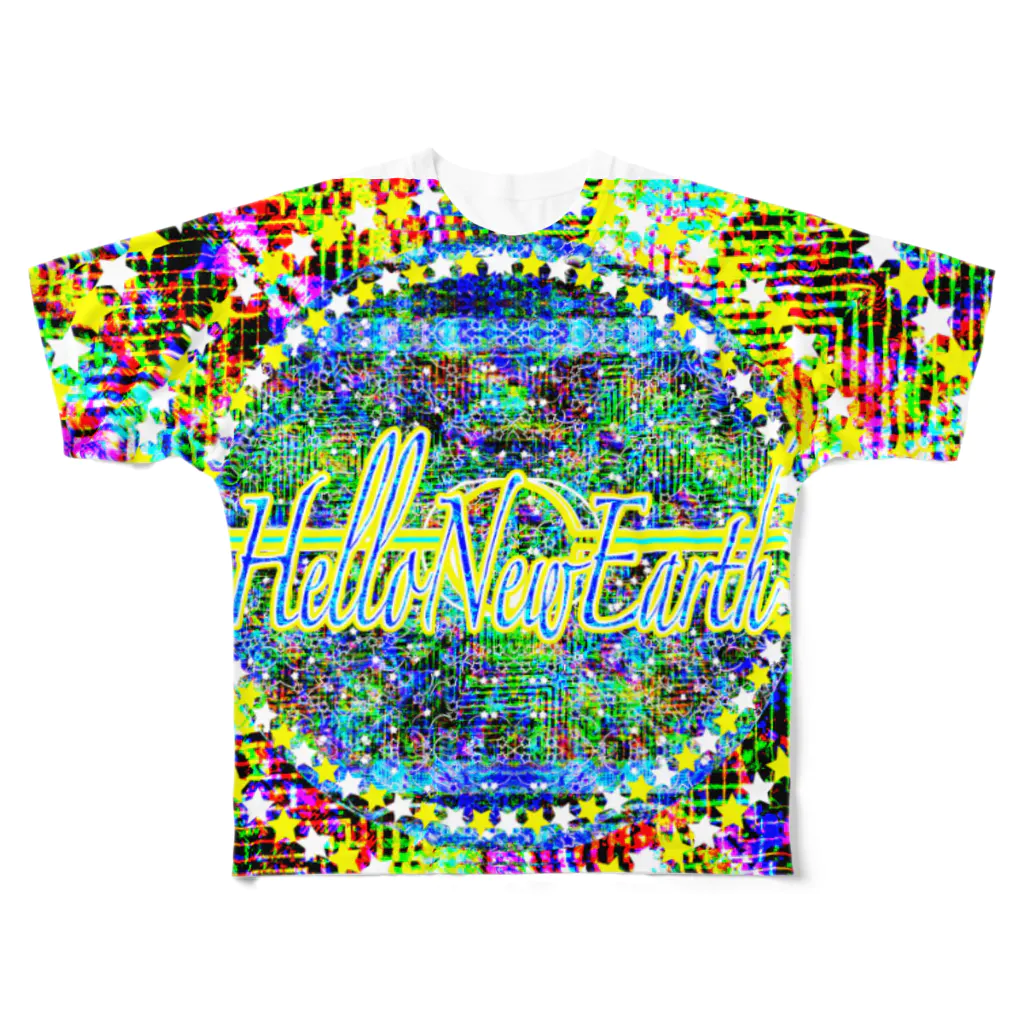 ✨🌈✨ユラクラカン🇯🇵 ✨🌈✨の🥂ハローニューアース🌎 All-Over Print T-Shirt