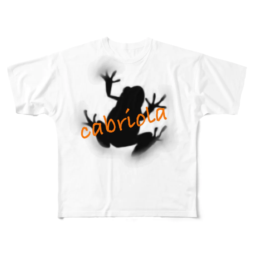 cabriolaのcabriola  frog フルグラフィックTシャツ