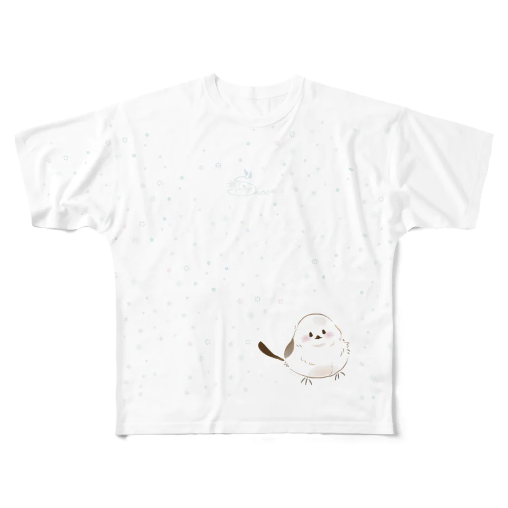 夢見る柴犬のSnow fairy All-Over Print T-Shirt