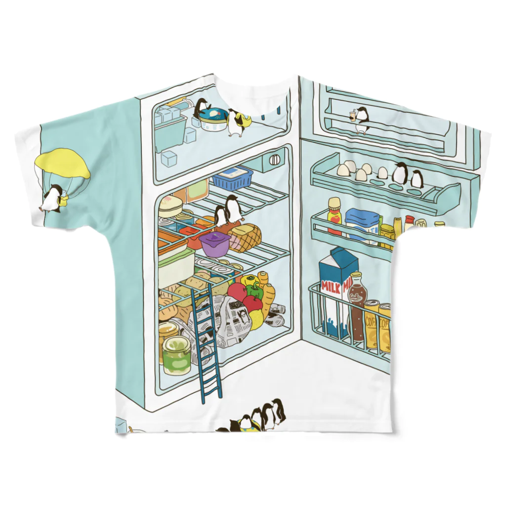 ムクのペンギン サマーリゾート フルグラフィックTシャツ