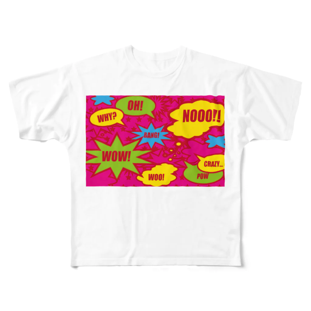 フォーヴァのコミックPINK All-Over Print T-Shirt