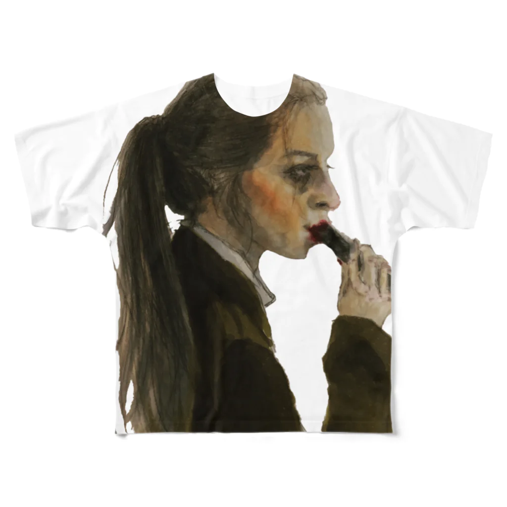 BANのパリの女 All-Over Print T-Shirt