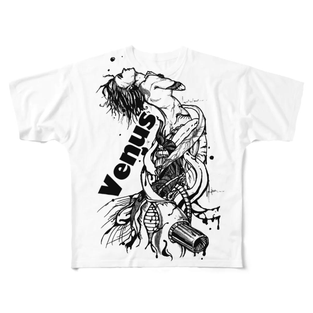 Jackpool の祈る女神兵器 All-Over Print T-Shirt