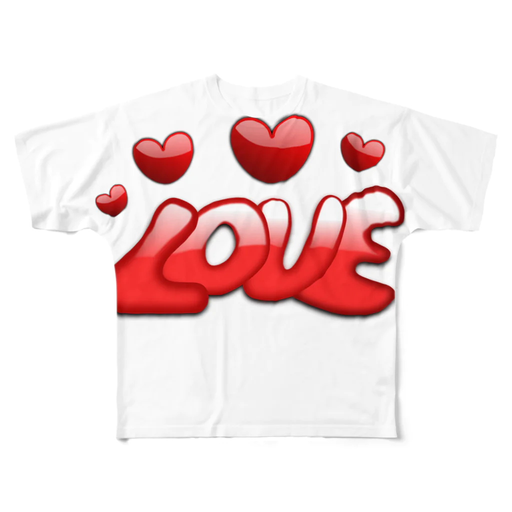 NOMAD-LAB The shopのLOVE！ フルグラフィックTシャツ