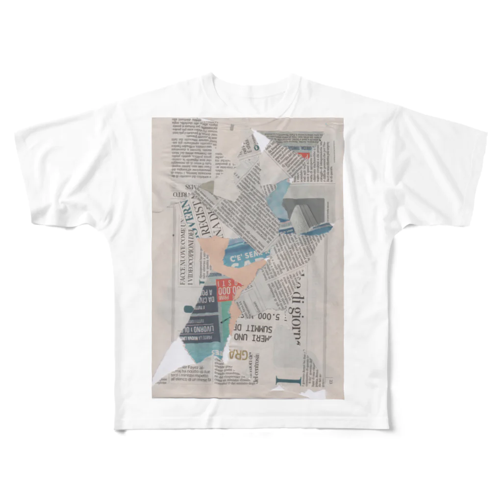 猫時間のコラージュ All-Over Print T-Shirt