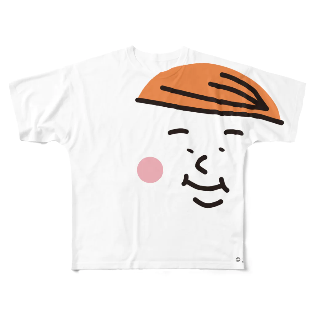 えらビバちゃんSHOPの顔でっかえらビバちゃん All-Over Print T-Shirt