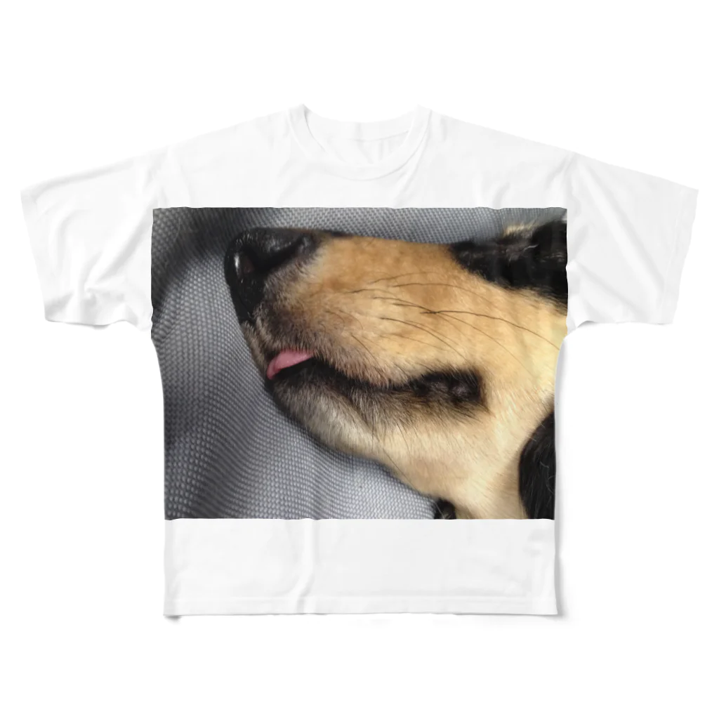 zarglingの犬の寝顔 フルグラフィックTシャツ