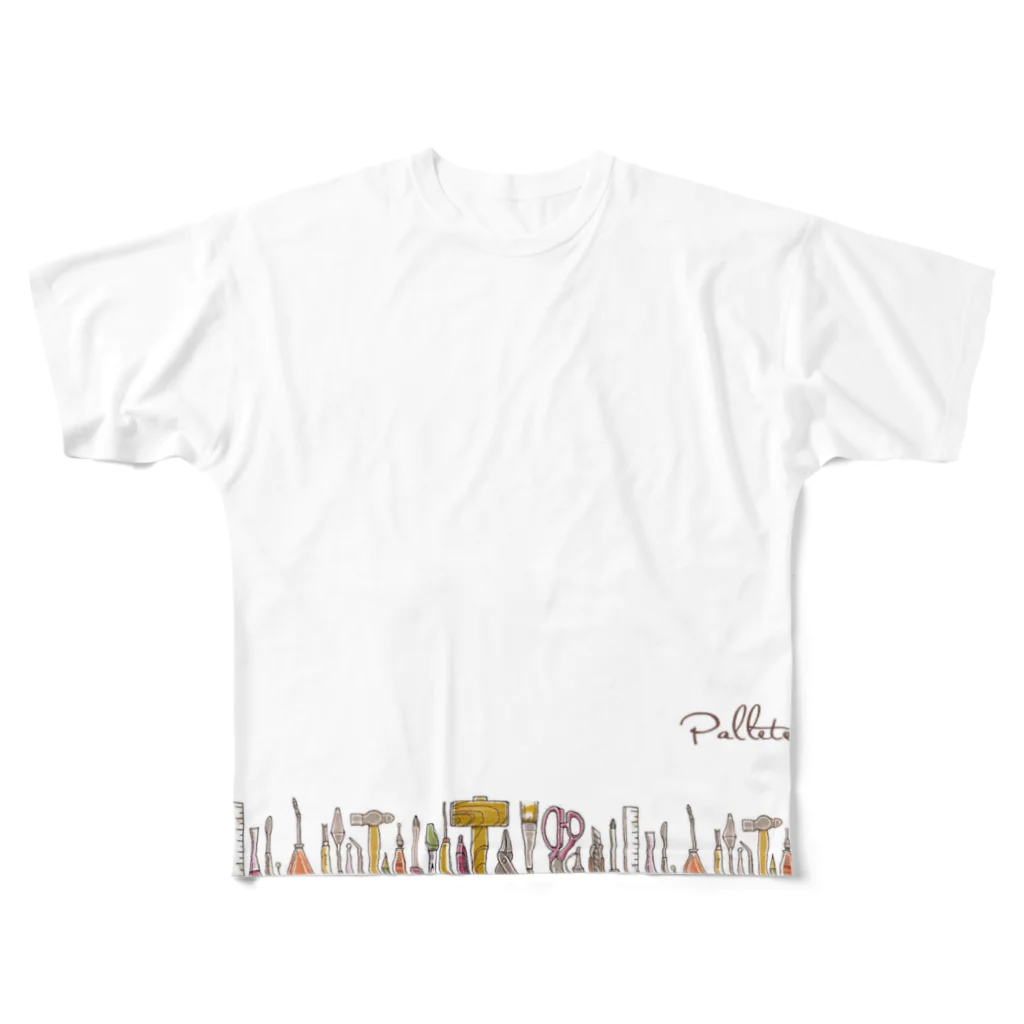Pallete&LaboのPallete&Labo屋号オリジナルグッズ 横形 フルグラフィックTシャツ