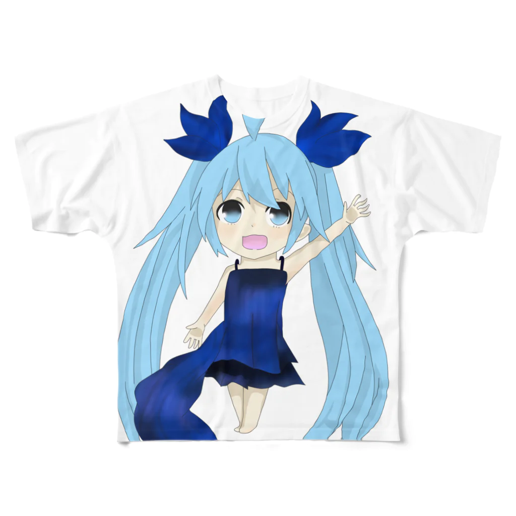 ぽんずのポン酢のデフォルメ深海少女！ All-Over Print T-Shirt