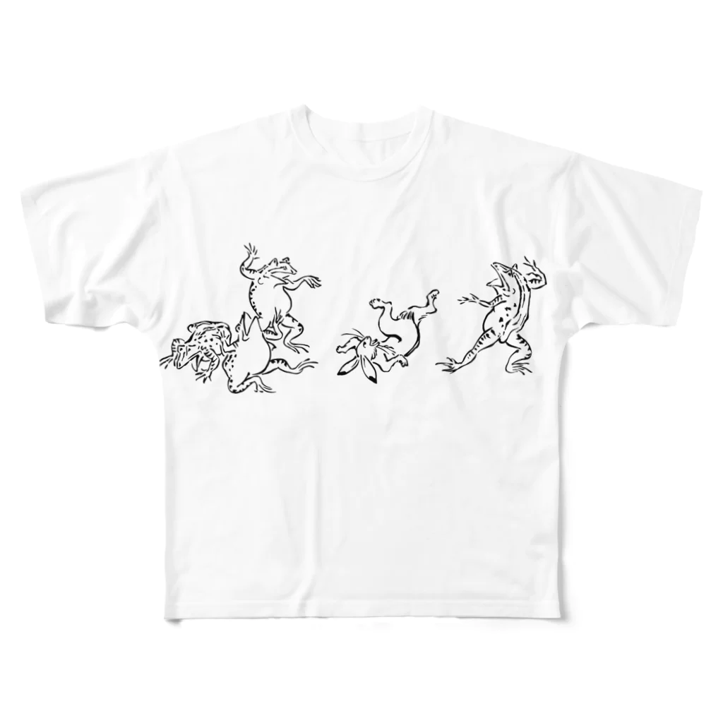 samurai7の鳥獣戯画五人衆 All-Over Print T-Shirt