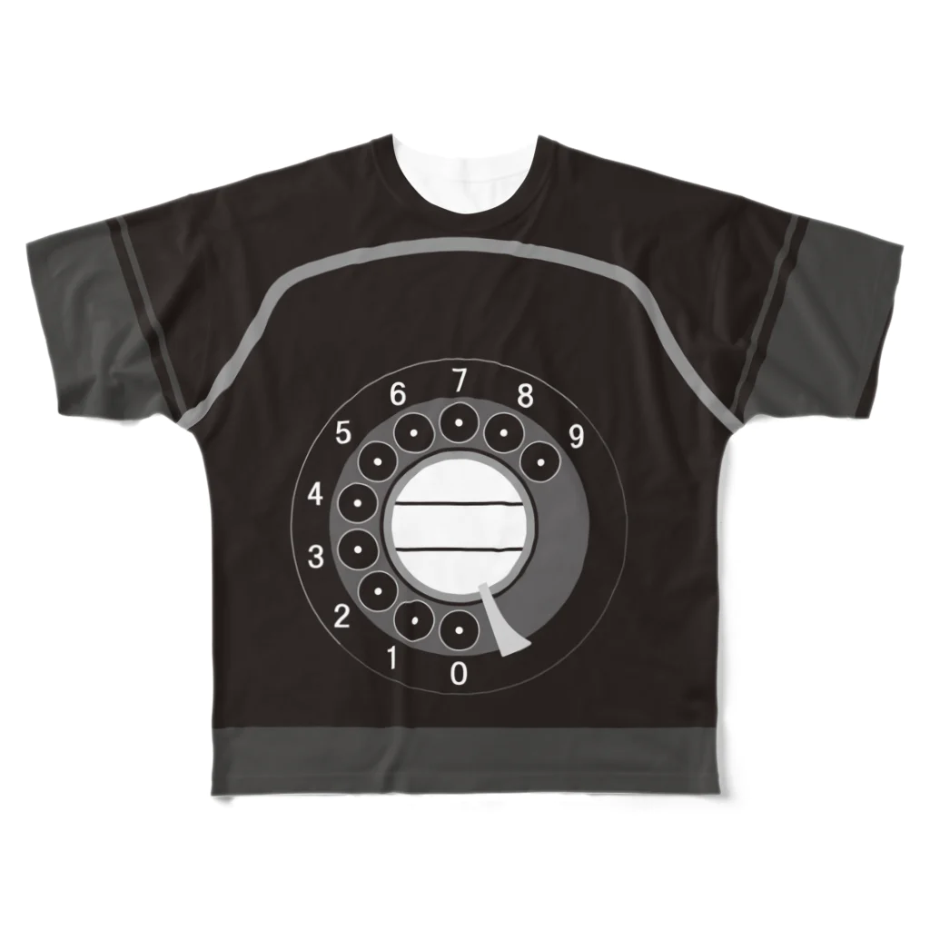 たっきんの黒電話 フルグラフィックTシャツ