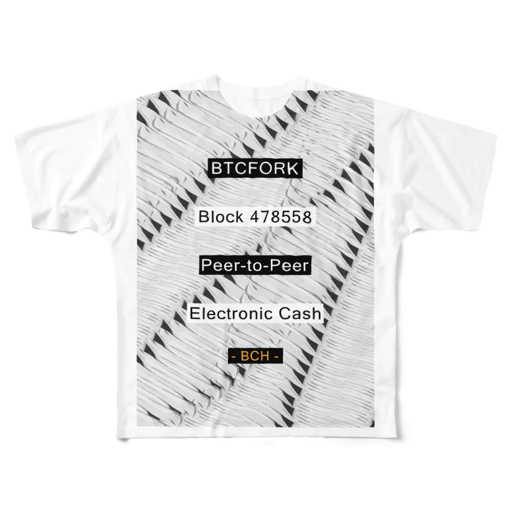 Memorychain StoreのBTCFORK フルグラフィックTシャツ