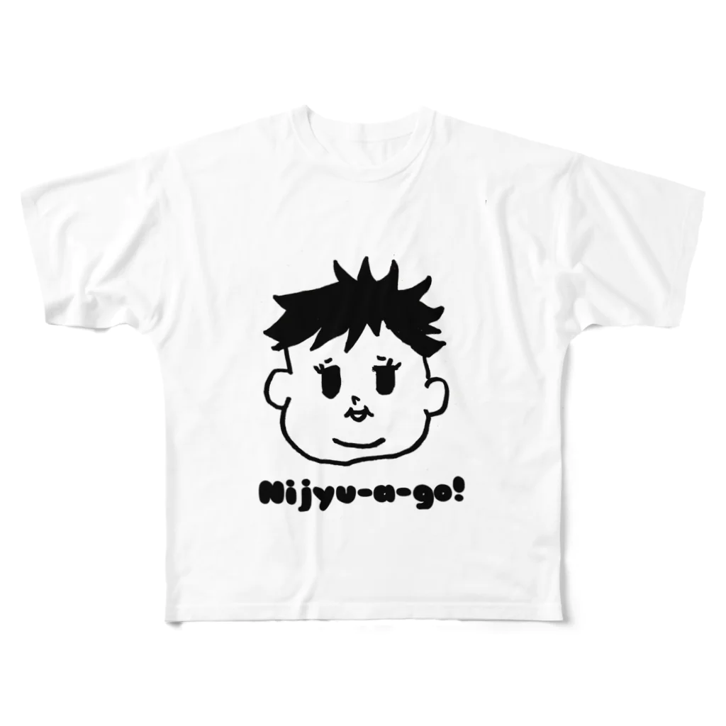 LLP-babyのNijyu-a -go!多毛girl フルグラフィックTシャツ