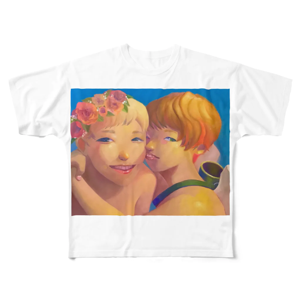 ヴュー・リヴィエールの天界のselfie All-Over Print T-Shirt