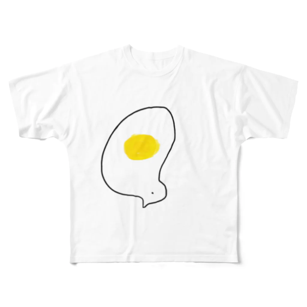 おさるん家の黄身付きのとり All-Over Print T-Shirt
