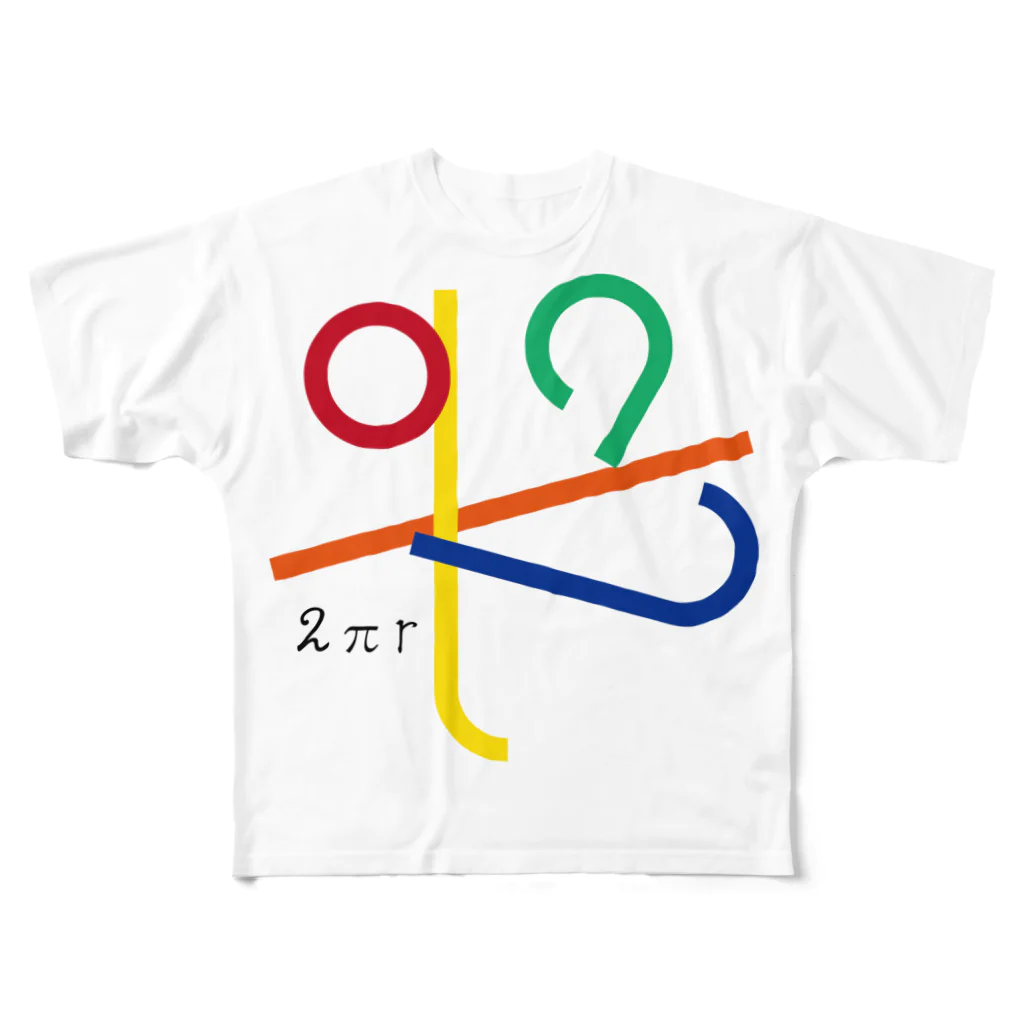 T.RAYのほどける～2πr~ フルグラフィックTシャツ