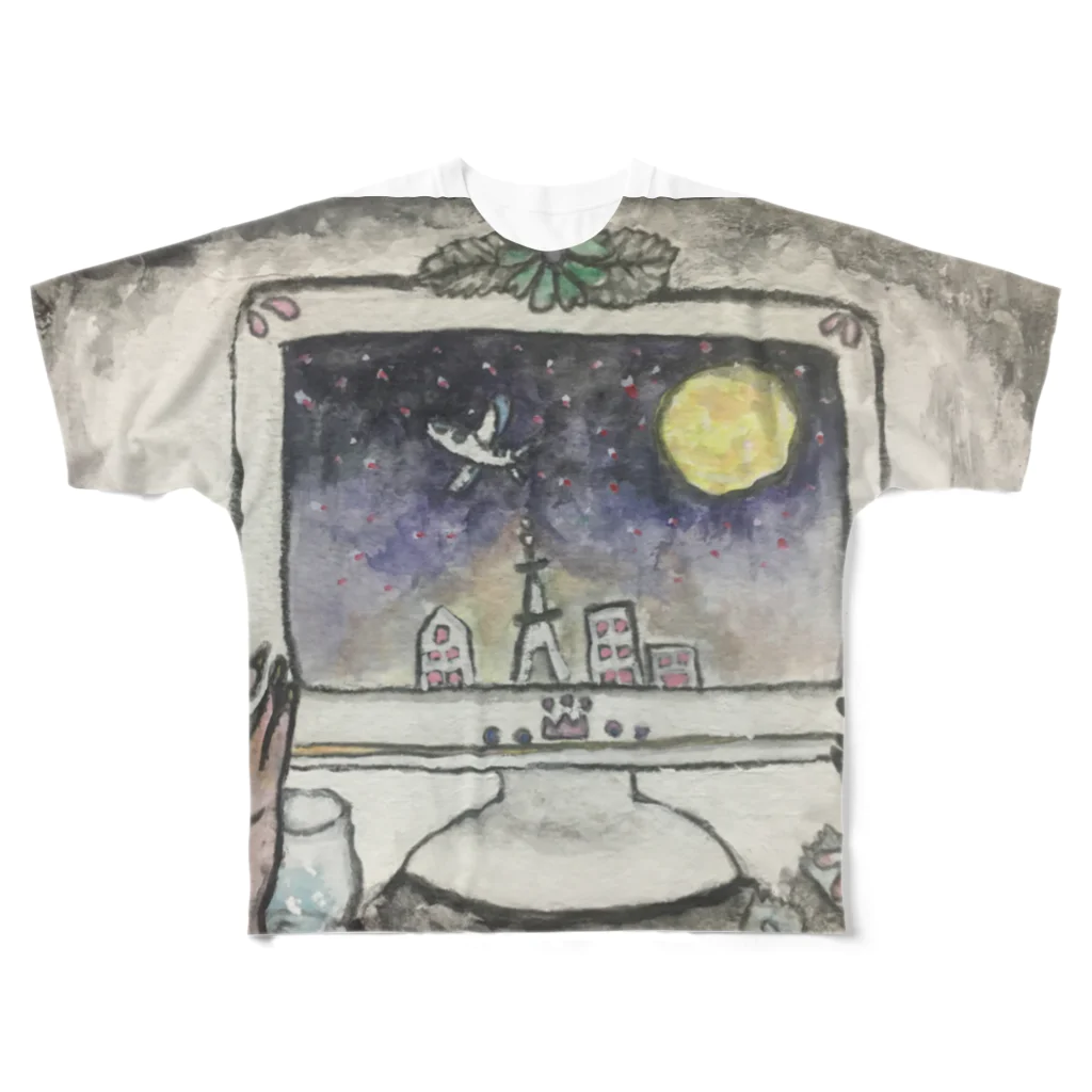 小季の何かを通して羨む世界 All-Over Print T-Shirt