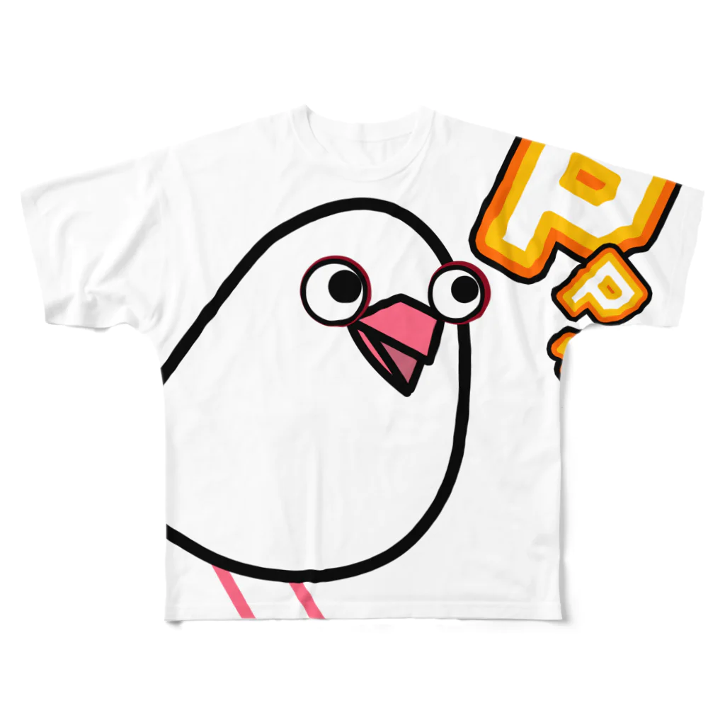 クレアプロップの文鳥PPP02 フルグラフィックTシャツ