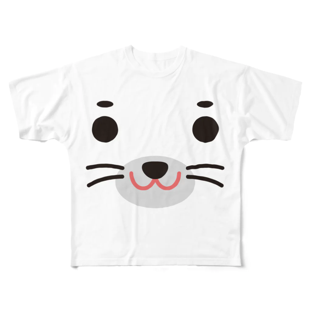 フォーヴァのアザラシ-animal up-アニマルアップ- All-Over Print T-Shirt