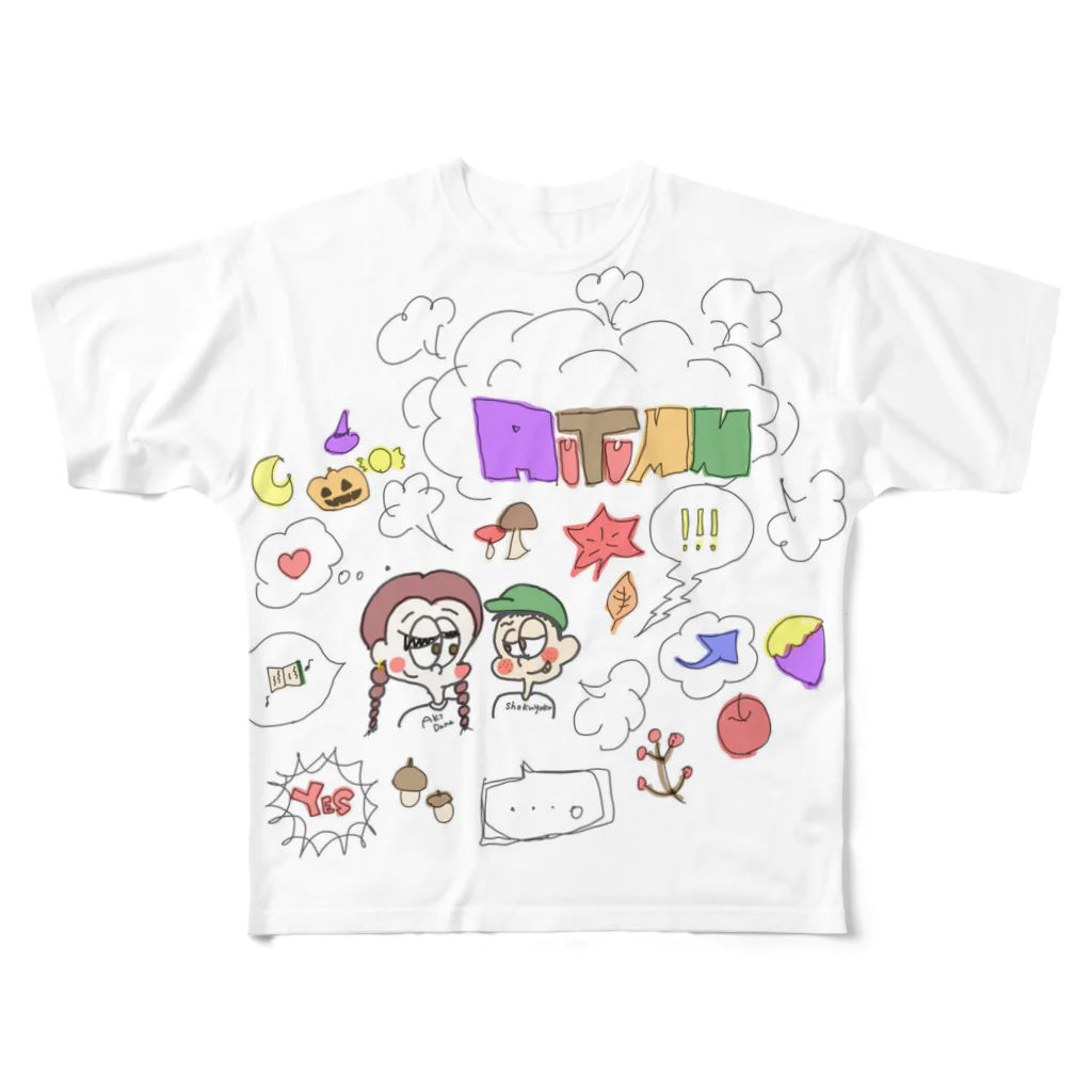 Been KamakuraのGIRL&BOY AUTUMN Ver. フルグラフィックTシャツ