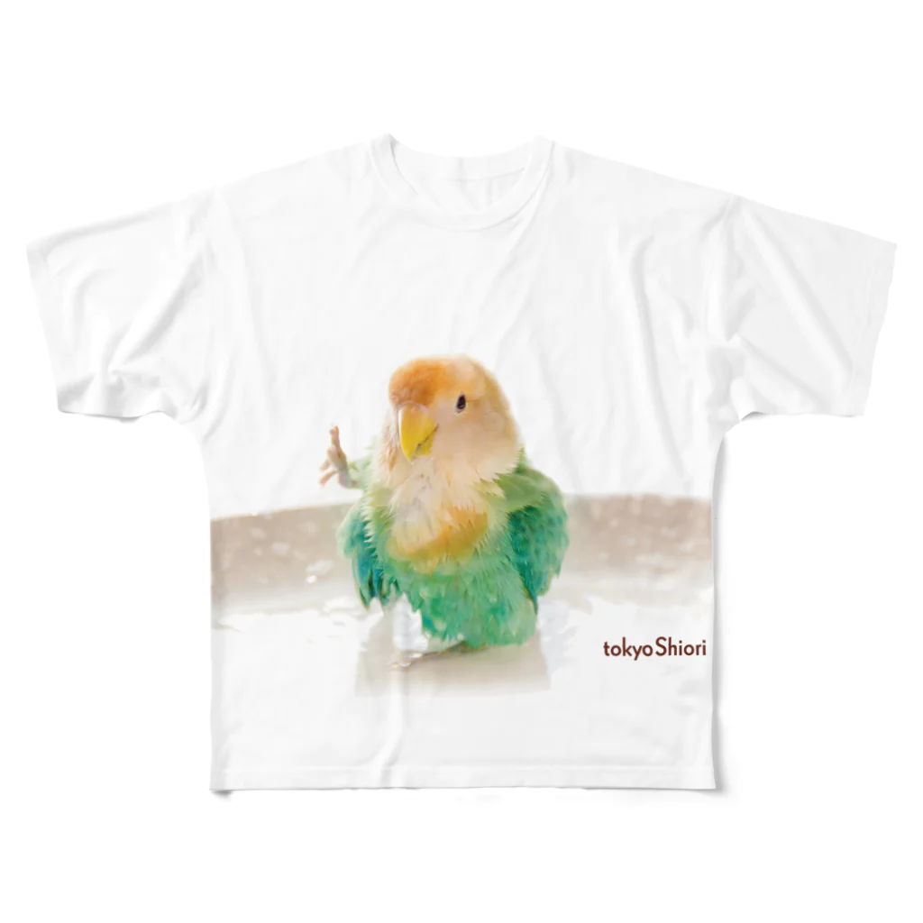 tokyoShioriのtokyoShiori 水浴びTシャツ  フルグラフィックTシャツ