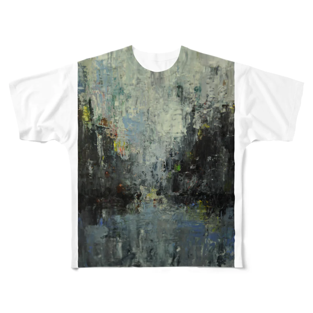 yamawakiのrainy フルグラフィックTシャツ