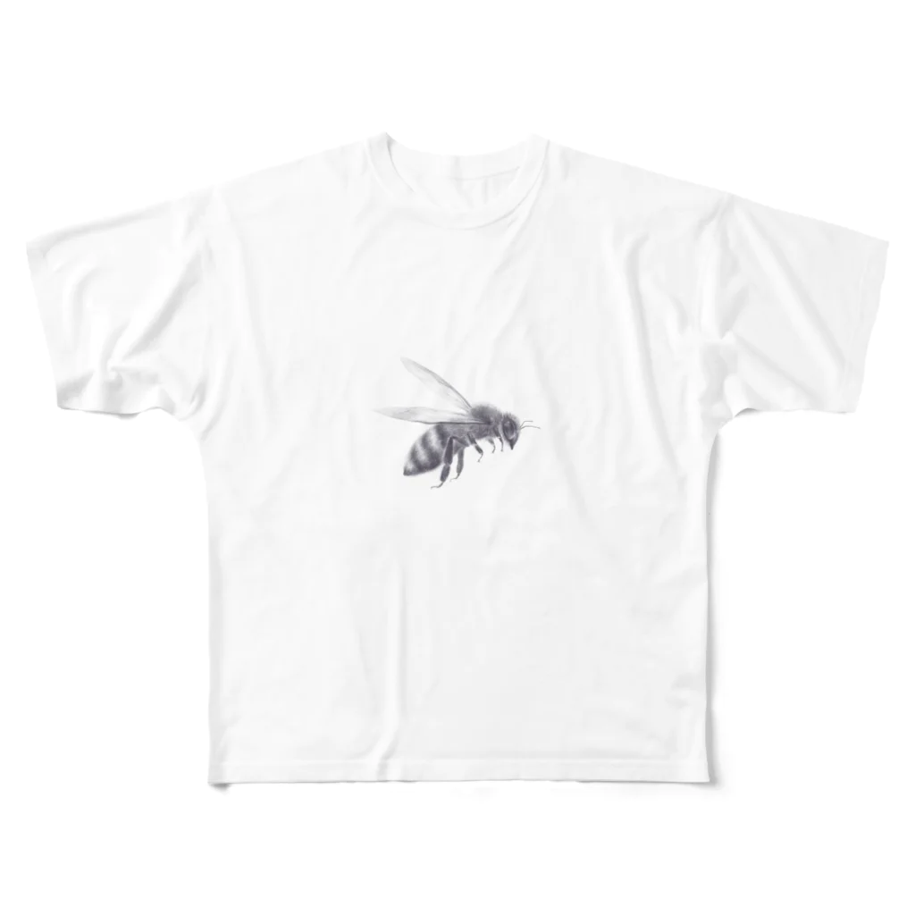 ailekaのbee フルグラフィックTシャツ