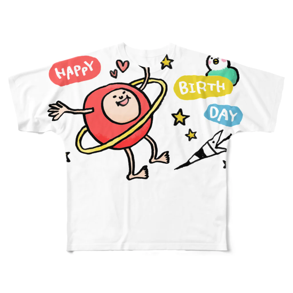 石のっさんのHAPPY BIRTHDAY All-Over Print T-Shirt