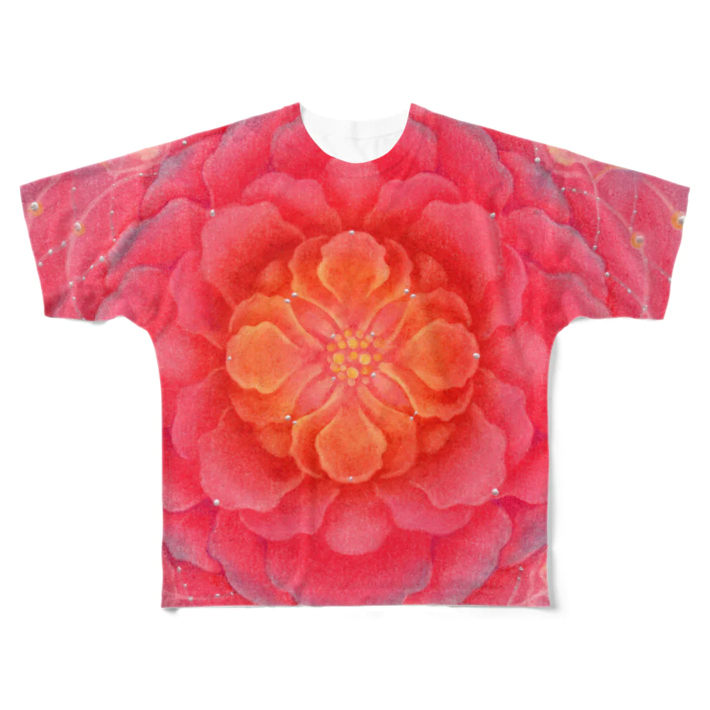 Mandala Mariの情熱の曼荼羅アート All-Over Print T-Shirt