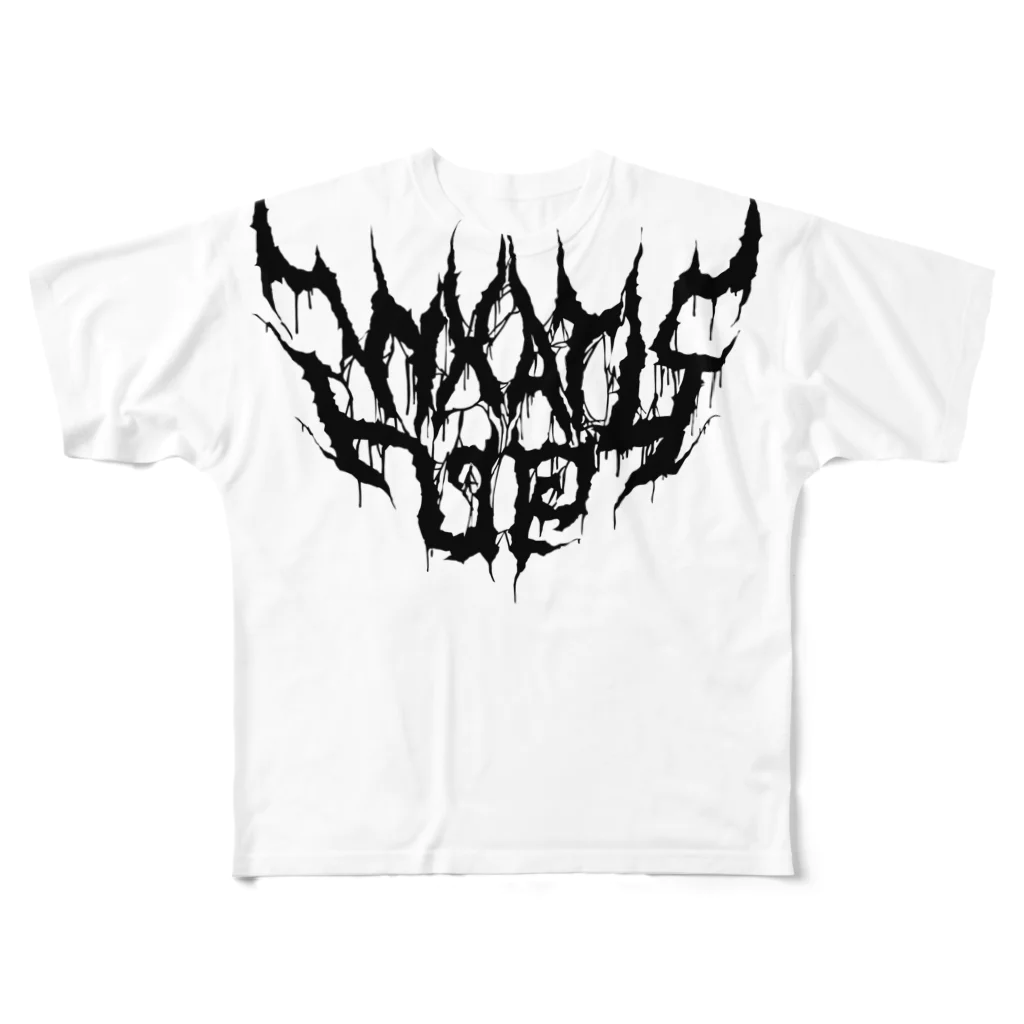 DieodeDesign2022のブルータル デスメタル ロゴ Tee "WHAT'S UP" フルグラフィックTシャツ