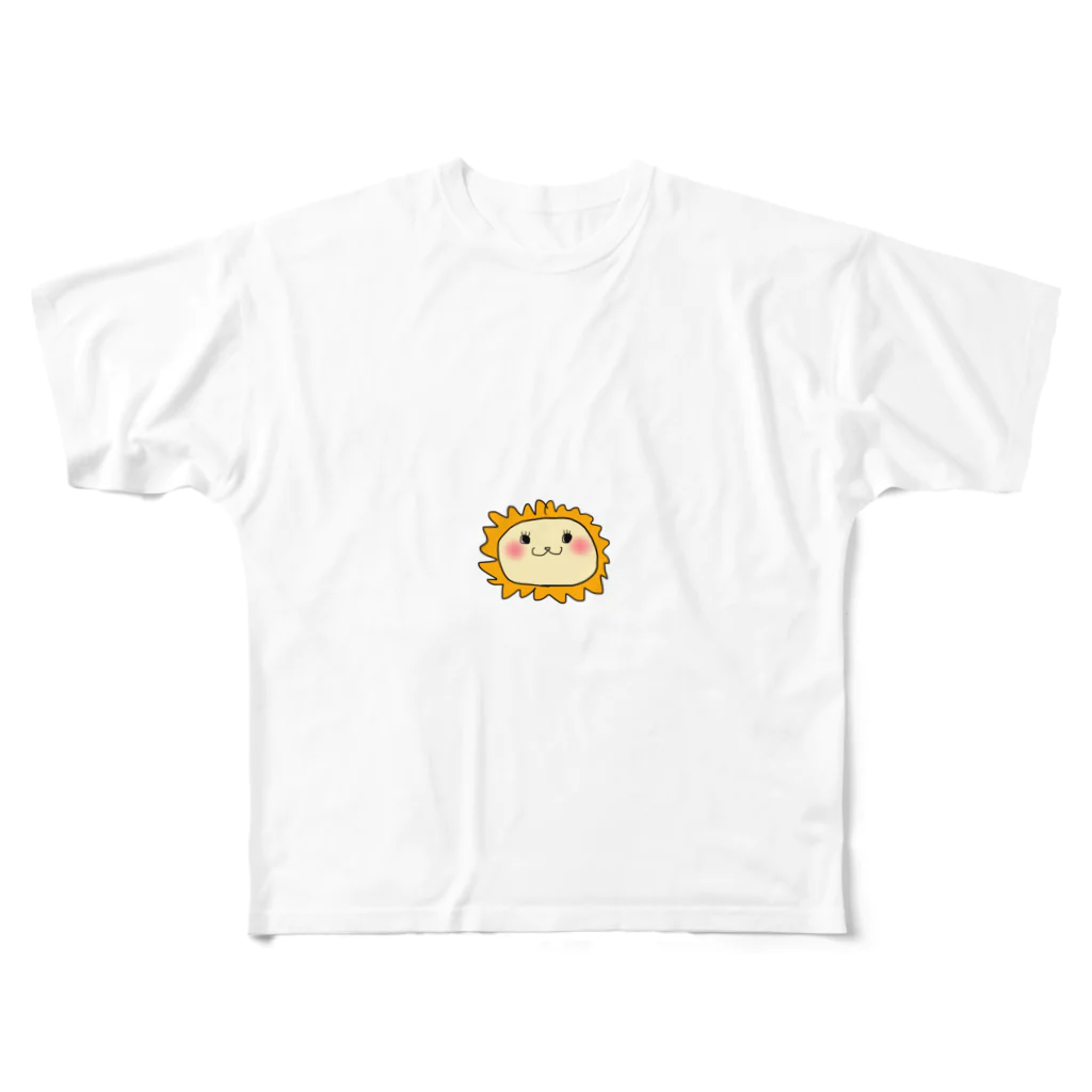 女子大生のお店のかわいいライオン フルグラフィックTシャツ