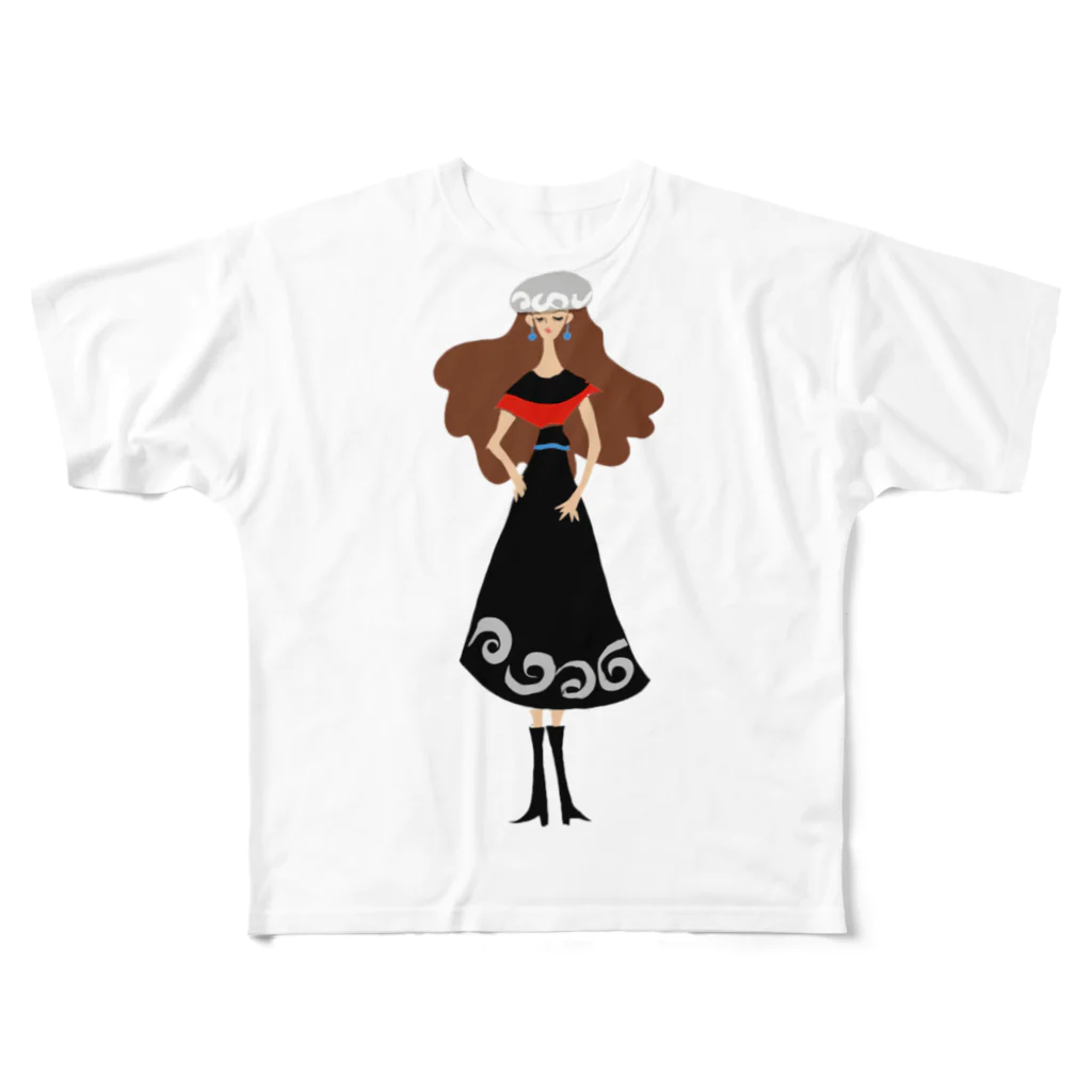 魚好きあつまれ！#かまととちゃん　#かまぼこママのマドモアゼルのんちゃん All-Over Print T-Shirt