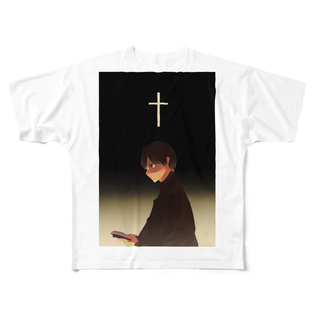 クレカ使うなの信仰する人 フルグラフィックTシャツ