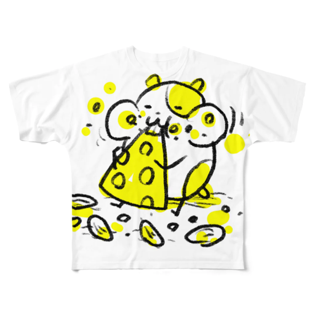 板垣雅也のネズミ フルグラフィックTシャツ