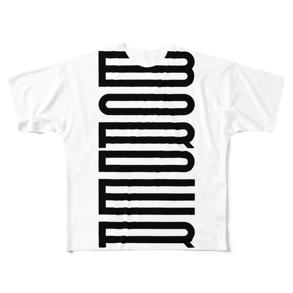 casestudylifeのボーダーに見えるBORDER フルグラフィックTシャツ