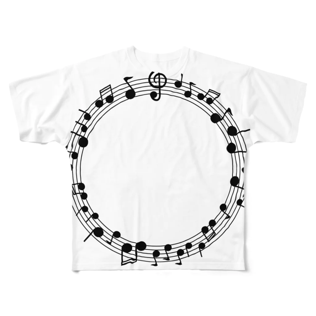パーティープラネットのミュージックサークル All-Over Print T-Shirt