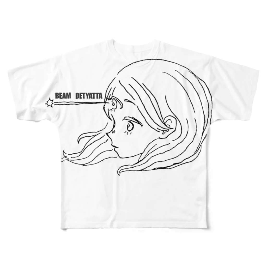 みつめのみつめビームガール フルグラフィックTシャツ