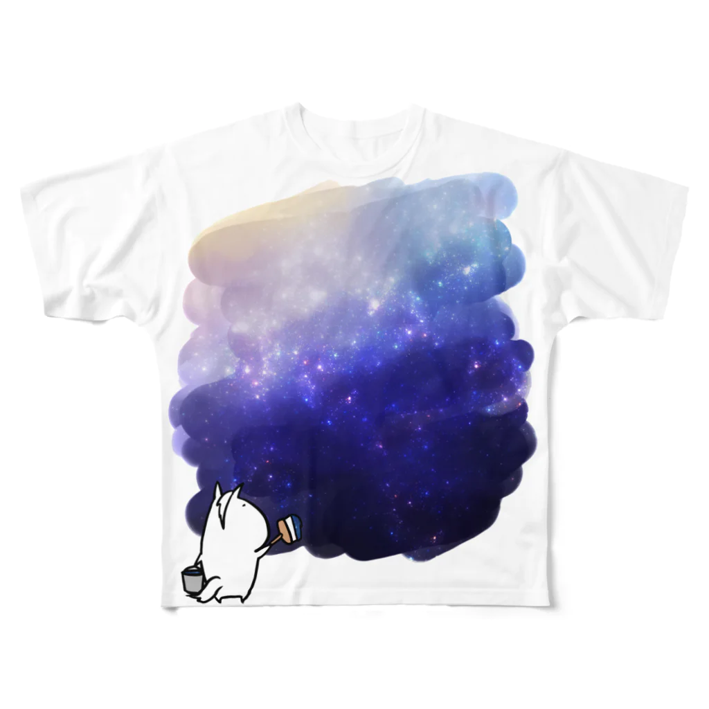 うまさんのいる日常の【Tシャツ展】星空とうまさん All-Over Print T-Shirt