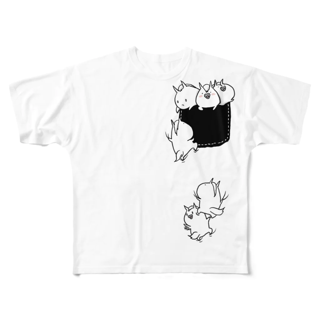 うまさんのいる日常の【Tシャツ展】のぼるうまさん フルグラフィックTシャツ