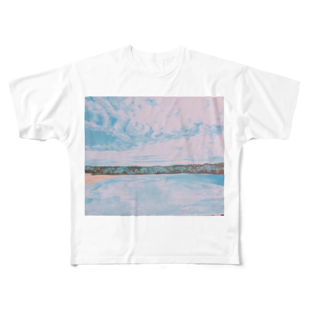 imaiartの青空 フルグラフィックTシャツ