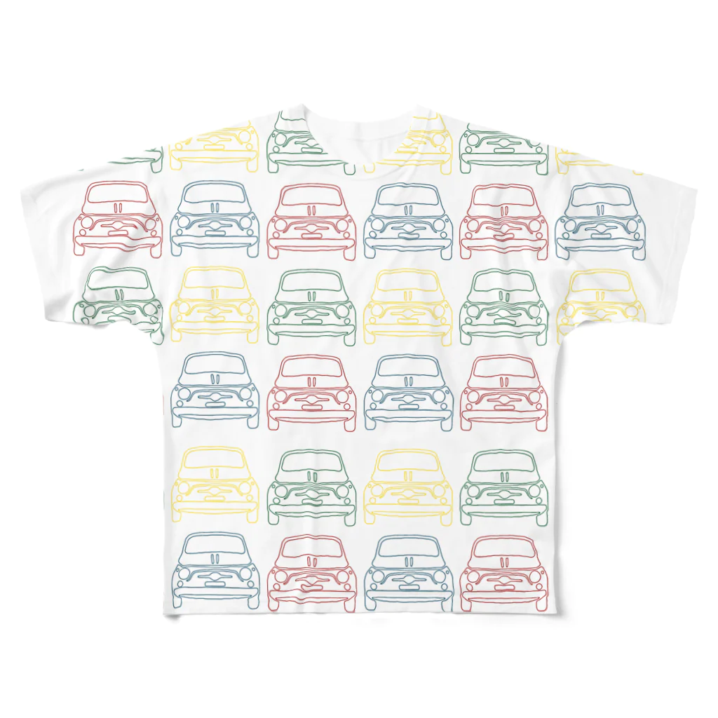 FLAT500のFIAT500 All-Over Print T-Shirt