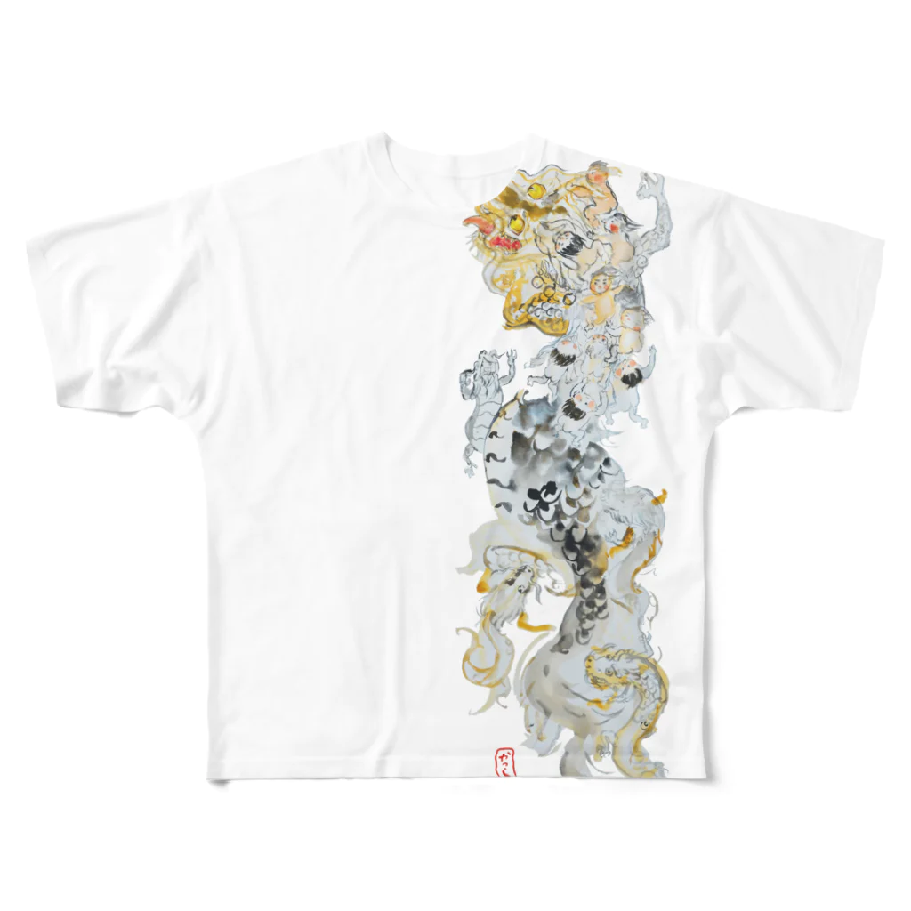 Katsurako かつらこ (鯛茶漬け)の龍 All-Over Print T-Shirt