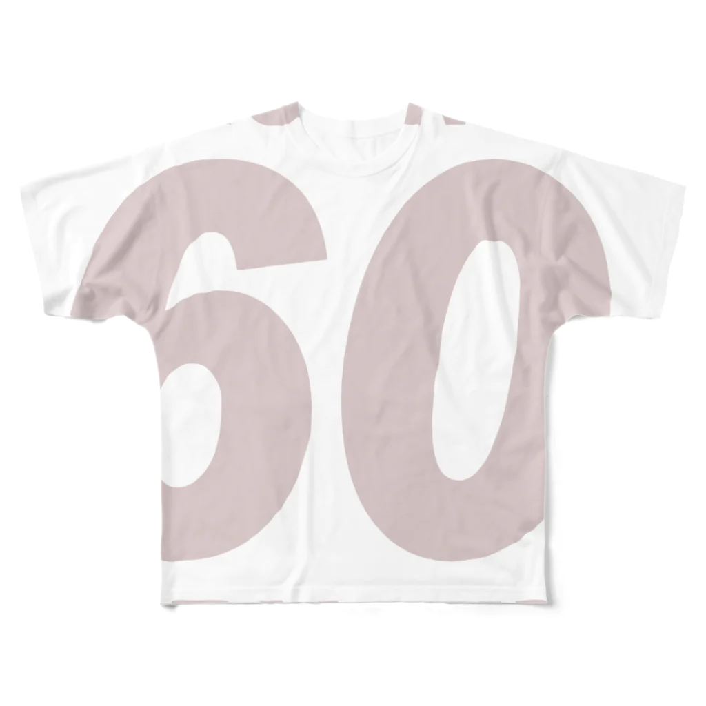 キッズモード某の還暦＆アラ還を軽やかにすごすロゴ(羽付きバックptバージョン)濃色用 All-Over Print T-Shirt