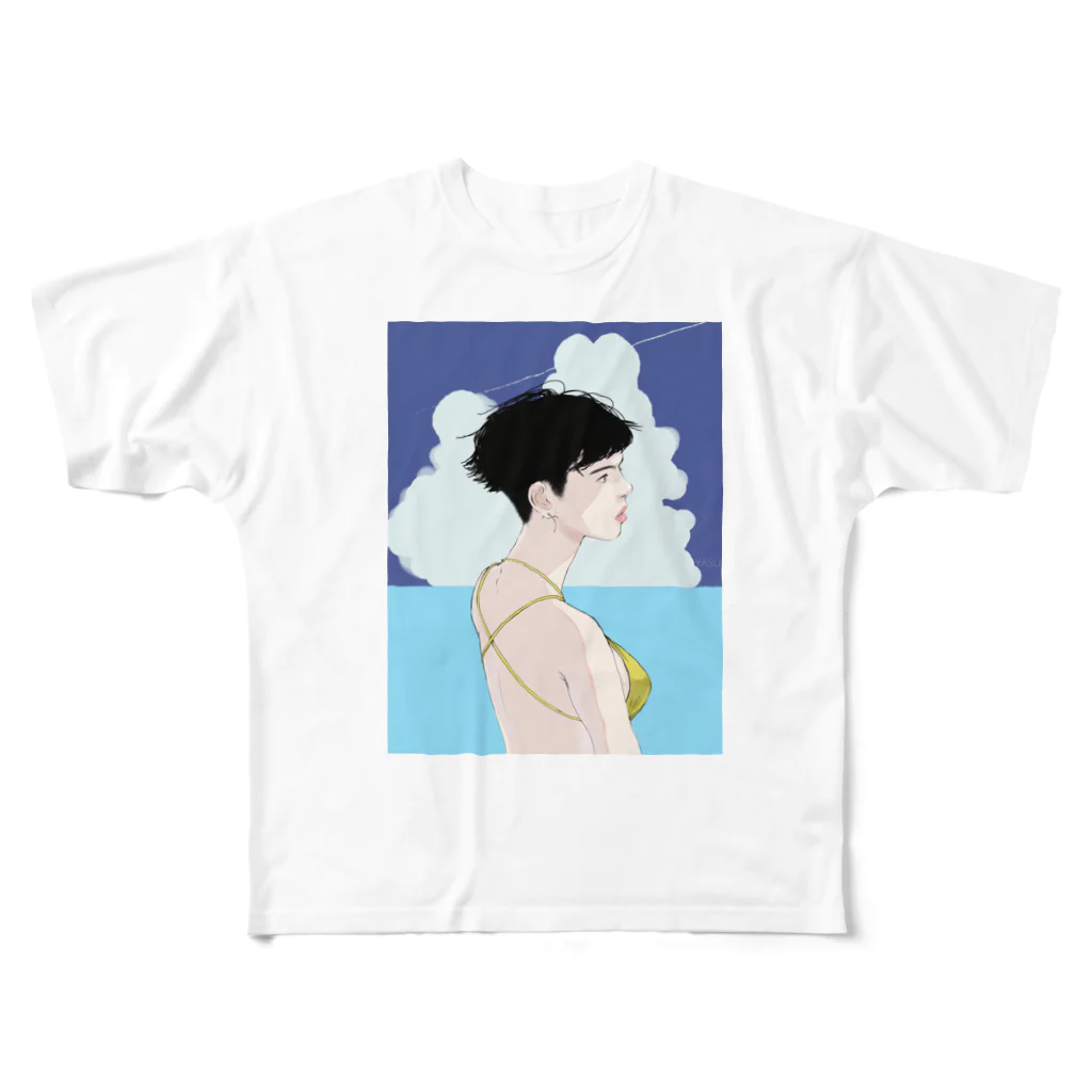 yasuのshopの夏の女は獣 All-Over Print T-Shirt