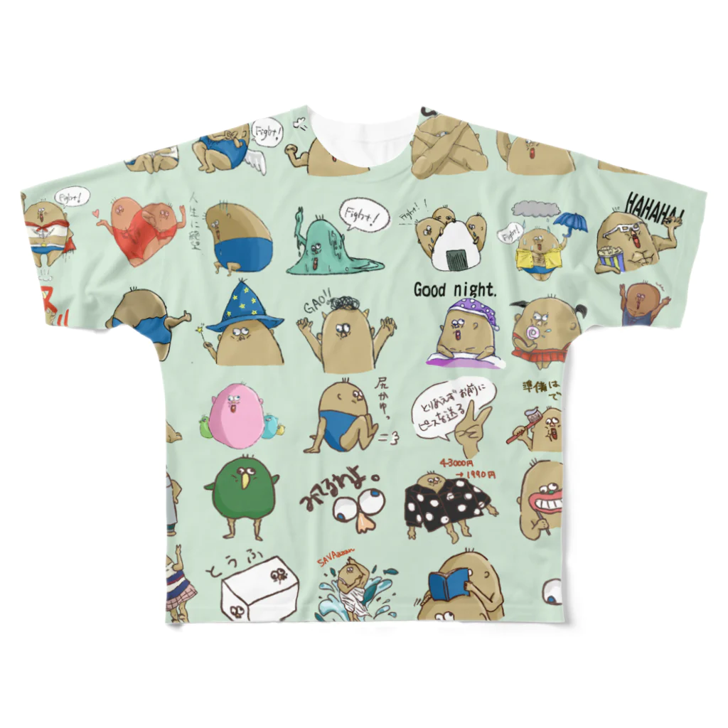 ファイト君協会のファイト君いっぱい All-Over Print T-Shirt