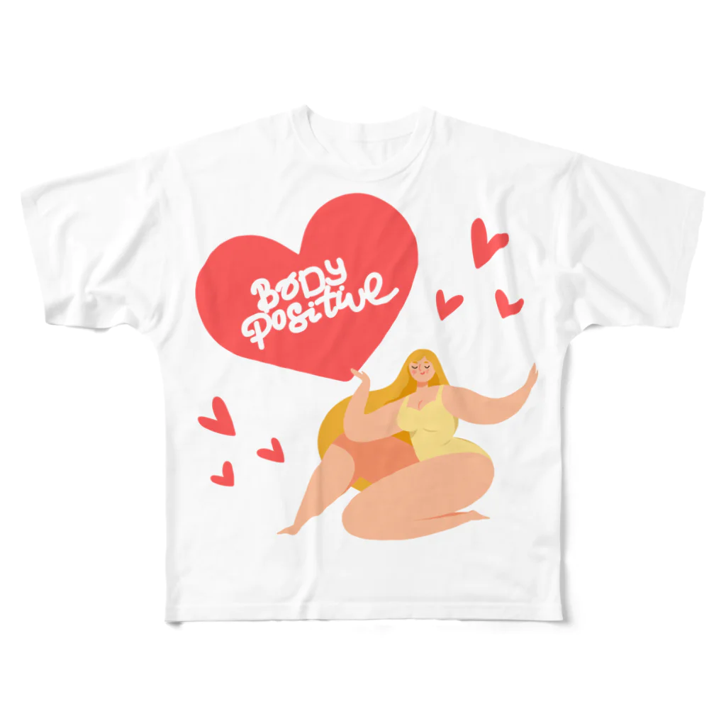 GG Voice & ActionのBody Positive フルグラフィックTシャツ